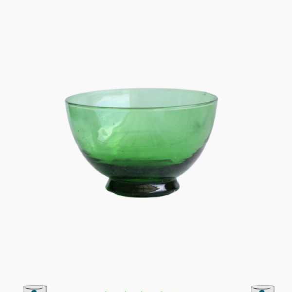 Petit bol 1 marocain en verre Beldi recyclé - Vert
