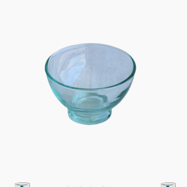 Petit bol 1 marocain en verre Beldi recyclé - Transparent